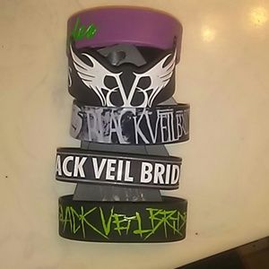 5 black veil brides braclets